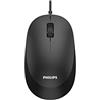 Philips SPK7207 Mouse con cavo - 1200 dpi, 2,0 GHz, esperienza di clic silenzioso, USB plug and play, colore nero