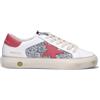 GOLDEN GOOSE - MAY WITH DOUBLE QUARTER Sneaker bimbo bianca/rossa in pelle