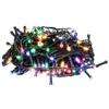 Glowster Ghirlanda LED RGB da 50 luci, 4,5 m, alimentata da 3 batterie AA, IP44, ideale per decorare eventi ed esterni.