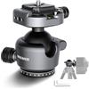 NEEWER GM41 Testa a Sfera per Treppiede a Basso Profilo, Supporto Fotocamera Panoramico da 40mm con Piastra QR Arca 1/4, Compatibile con Peak Design Capture Camera Clip, Rot.360°/Incl.90°, Max 5kg