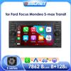 OSSURET Autoradio Android per Ford Focus 2007 Mondeo S-max C MAX Kuga Galaxy Fiesta Transit Fusion Connect Autoradio Multimedia Carplay - S4 B