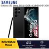 Samsung Galaxy S22 Ultra 5G S22U ricondizionato 6,8" 8 GB/12 GB + 128 GB/256/512 GB NFC S Pen SmartPhone sbloccato Eccellente condizione - Phantom Black