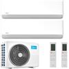 Midea CLIMATIZZATORE DUAL SPLIT MIDEA BREEZELESS E 9+12 BTU CLASSE A++/A+ R32 WI-FI M2OH-14HFN8-Q