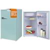 Wintem - Frigorifero Vintage Monoporta 90L con Congelatore, Ripiano Regolabile e Cassetto Bar, Ideale per Casa e Ufficio, Stile Retrò Compatto e Silenzioso, Classe Energetica A+ Verde Acqua