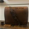 Fatto a mano Borsa da uomo larga 17" in vera pelle per computer portatile tracolla messeng...