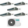 Hisense Climatizzatore Canalizzato Penta Split serie Slim ADT 9+9+9+9+12 con 5AMW105U4RQC Inverter R32 Wi-Fi Opt. Classe A++ ,