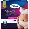 ESSITY Tena Silhouette Plus Taglia M Vita Bassa Mutande Assorbenti Adulto Confezione 12 Pz Bianco
