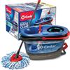 O-Cedar RinseClean Spin Mop Sistema di mocio e secchio, lava con acqua pulita, rimuove il 99% dei batteri