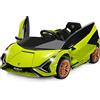 COSTWAY Macchina Elettrica Lamborghini per Bambini da 12V, Veicolo Elettrico con Luci LED MP3 Telecomando, Fino a 5km/h, +3 Anni (Verde)