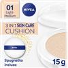 NIVEA (BEIERSDORF SpA) Nivea Q10 Plus Anti-Age 3in1 Skin Care Cushion Light-Medium 15 ml, Crema viso colorata anti-età FP15