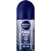 NIVEA (BEIERSDORF SpA) Nivea Men Cool Kick Deodorante Roll-on 150 ml, Deodorante uomo antitraspirante 48h