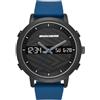 Skechers Orologio Lawndale da uomo, movimento Ana-Digi, cassa in lega nera da 46 mm con cinturino in silicone, SR5072