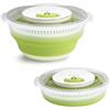 Moulinex Centrifuga per insalata retrattile, 4 l, verde | Centrifuga per insalata retrattile per un risparmio di spazio del 50% nella tua cucina, meccanismo a cordoncino senza sforzo