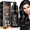 Ofanyia Shampoo Colorante Istantaneo per Capelli Neri, Copertura dei Capelli Grigi, Base di Erbe per Donne e Uomini (Natural Black, 420ml)