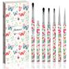 Hechunzi 5 Pezzi Pennelli per Unghie Gel Estensione Unghie Nail Art