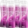 Durex Gel Massage 2in1 Gel Lubrificante Intimo Aloe Vera Lenitivo ad Azione Idratante Emolliente per Massaggio Corpo Formula a Base Acquosa Compatibile con Preservativi e Sex Toys - 4 Flaconi da 200ml