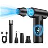 MERTTURM Soffiatore ad Aria Compresso Elettrico Portatile, Aspiraportatile-Velocità Regolabile, Motore Brushless Ricaricabile 120000RPM-Ventola Potente e Resistente per PC/Tastiere/Auto/Casa/Esterno