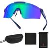 Ambienden Occhiali Ciclismo Uomo Donna - Occhiali Veloci Polarizzati Protezione UV400 - Occhiali Sportivi Leggeri Adatti Per Sci/Running/Pesca/Ciclismo All'Aperto