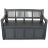 Koopman Panca in polipropilene con box contenitore 130x60x85 cm antracite