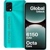 UMIDIGI Smartphone con 6150mAh, 4GB+256GB Espandibile, 6,53 HD+ Schermo, 16MP+8MP, 3 Slot, 4G Dual SIM Telefoni cellulari con 32GB ROM, Face Unlock, Global LTE Bands,Verde
