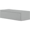 MODULARREDO | LEGOLO Mensola da Muro con Cassetto, Comodino Sospeso, Mensola da Parete, 45x13.4 p20 cm, Grigio - Made in Italy