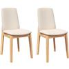 vidaXL Sedie da Pranzo con Cuscini 2 pz in Legno Massello di Hevea, sedia da pranzo, sedia da cucina, sedile da pranzo, sedia, sedia da soggiorno