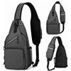 RiToEasysports Borsa Trasversale con Zaino con Fiocco con Buco della Cuffia Striscia Riflettente per Viaggi Esterni Escursionistici Grigio Scuro Grigio Scuro Blu (Darkgray)