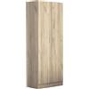 DecHome Armadio 2 Ante Metropolitano in Truciolare bilaminato cm 80x52x180 h Colore Rovere - MK801429