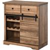 DecHome Credenza da Cucina in Stile Industriale Dispensa Vintage - D35336