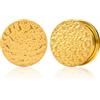Vankula Dilatatori Lobo Single Flared tunnel dilatatore orecchie in Acciaio inossidabile lobi piercing espansori Gioielli Uomo Donna 16mm(5/8) Oro