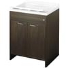 Negrari Lavatoio Lavapanni 9002KW in resina PVC, Vasca resistente agli acidi, Resistente all'umidità, Interno/Esterno, 60L x 50P x 85H cm, Wengè