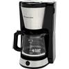 Russell Hobbs Macchina Caffè Americano,1.25 L, 10 Tazze, Filtro Incluso, Mantenimento Caldo 40 min, Funzione Pausa e Versa, Pulsante Brew Now, Illuminazione Blu, Acciaio Inox - Heaton 27400-56