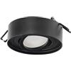 EDO Faretto da Soffitto Incasso Rotondo Nero SKAND MINI Orientabile - Plafoniera Moderna in Alluminio Compatibile con Attacco GU10 - Spot da Soffitto ø95x30mm per Soggiorno, Cucina, Corridoio, Ufficio