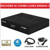 Amiko Decoder Tv Satellitare e Digitale Terrestre 4k WiFi Enigma 2 Ricevitore Combo