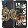 Telefono Indistruttibile Smartphone robusto ,da lavoro 5G, 6,6" 32GB + 256GB/TF