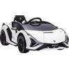 DecHome Macchina Elettrica Bambini 12V Lamborghini Telecomando 3+ Bianco DH37062