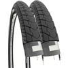 ECOVELO 2 COPERTONI 24 X 1.75 (47-507) PNEUMATICI NERI IN GOMMA BICI BICICLETTA CITY BIKE BAMBINO 24" OLANDESE