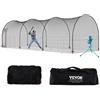 VEVOR Rete Gabbia da Baseball Telaio e Rete 10 x 3,6 x 3 m, Rete per Gabbia da Baseball per Allenamento di Battere e Fielding, Rete da Baseball con Borsa Trasporto per Adolescenti Adulti Cortile Nero