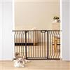 VEVOR Cancelletto di Sicurezza per Bambini Larghezza Espandibile 75-129 cm Altezza 76 cm, Cancello di Sicurezza per Scale, Porte e Corridoi Senza Forare Ampia Apertura a 180°, Colore Nero