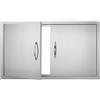 VEVOR Porta per Cucina Esterna, Porta di Accesso BBQ, Porta da Incasso in Acciaio Inox, Porta Verticale a Parete con Maniglie per Isola Barbecue, Stazione di Grigliata, Mobile Esterno 915x533 mm
