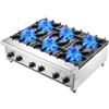 VEVOR Cucina a Gas Commerciale con 6 Fuochi, Piano Cottura a Gas Propano e Naturale, Piastra Riscaldante a Gas in Acciaio Inossidabile, Attrezzatura da Cucina Commerciale per Ristoranti, 42 KW