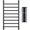 VEVOR Scaldasalviette Termoarredo, Portasciugamani Riscaldato con 8 Barre, Scaldasalviette Impermeabile con Timer e Display LED, 5 Livelli di Temperatura Regolabili, Montaggio a Parete, Nero