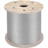 VEVOR Cavo Diametro 6,4 mm in Acciaio Inox Costruzione 7x19 Lunghezza 61 m, Fune Metallica in Acciaio Cavo Intrecciato Resistenza alla Rottura 2900 kg per Balaustre Scala Corrimano Portico Recinzione
