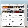 BAKAJI Scarpiera Modulare 10 Cubi Salvaspazio Mobile Porta Scarpe Componibile Modulabile Capacità 20 Paia Storage Organizer Portatile Ingresso Casa Design Moderno Dimensione 95 x 37 x 90 cm