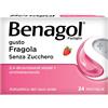 Benagol 0,6mg+1,2mg Pastiglie Gola Fragola Senza Zucchero 24 Pastiglie