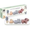 VILAC - 1, 2, 3 e 4 animali - Sarah Betz - Giocattolo prima età - 1 supporto in legno +10 pezzi in legno da incasso - Giochi di risveglio per bambini in legno - Giocattolo per bambini dai 18 mesi