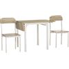 HOMCOM Set Tavolo da Pranzo per 2 Persone, Tavolo Pieghevole in Legno e Metallo con 2 Sedie da Pranzo per Cucina e Soggiorno, Legno Naturale
