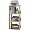 HOMCOM Libreria Scaffale in Legno con 3 Ripiani, Design Antiribaltamento, Piedini Antiscivolo, 40x29.2x87.9cm