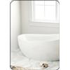 HOMCOM Specchio da parete specchio da bagno rettangolare con cornice in lega di alluminio nero per camera, soggiorno 50 x 70 cm
