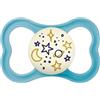 MAM Supreme Night Ciuccio Luminoso in Silicone, con Custodia Porta Succhietto, 6+ Mesi, Blu